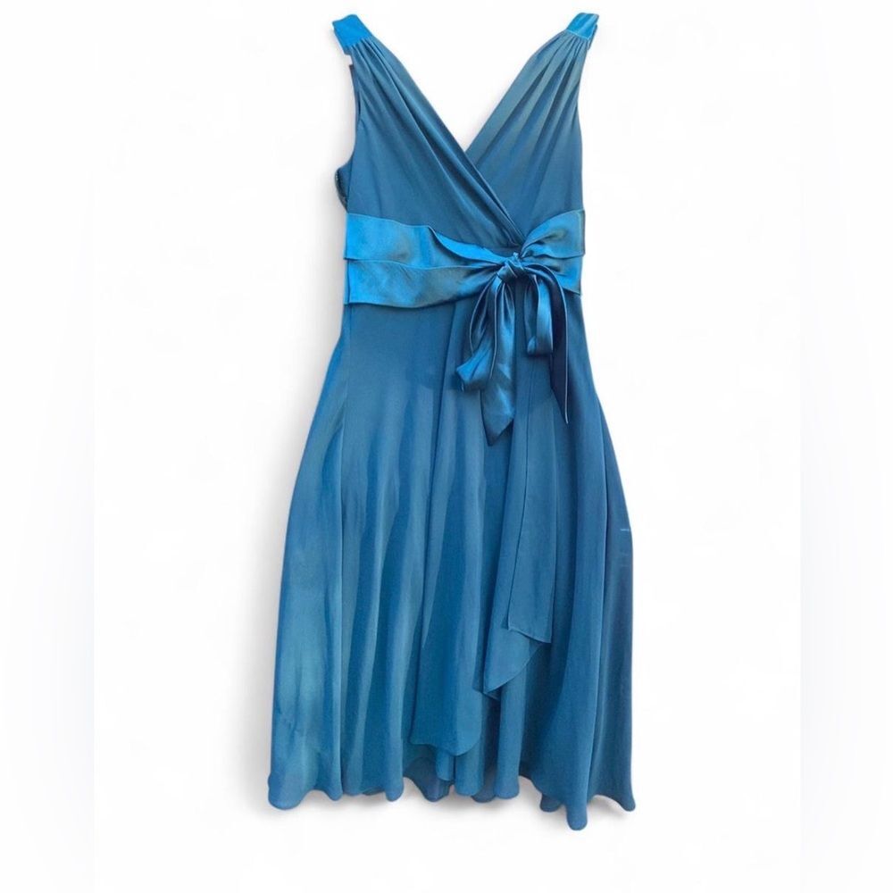 Jones New York Asymmetrical Blue Dress
